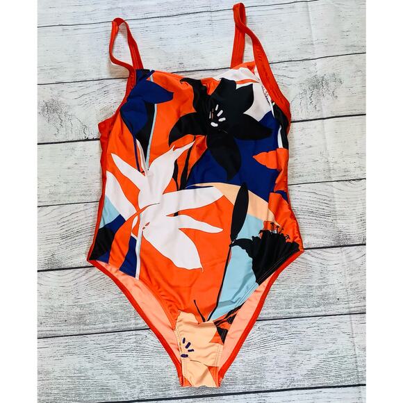 Women's One Piece Tummy Control Swimsuit- Size Large - Picture 3 of 6